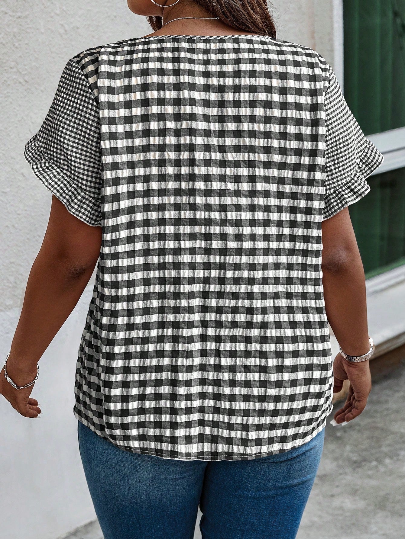 Blusa Plus Size Xadrez July