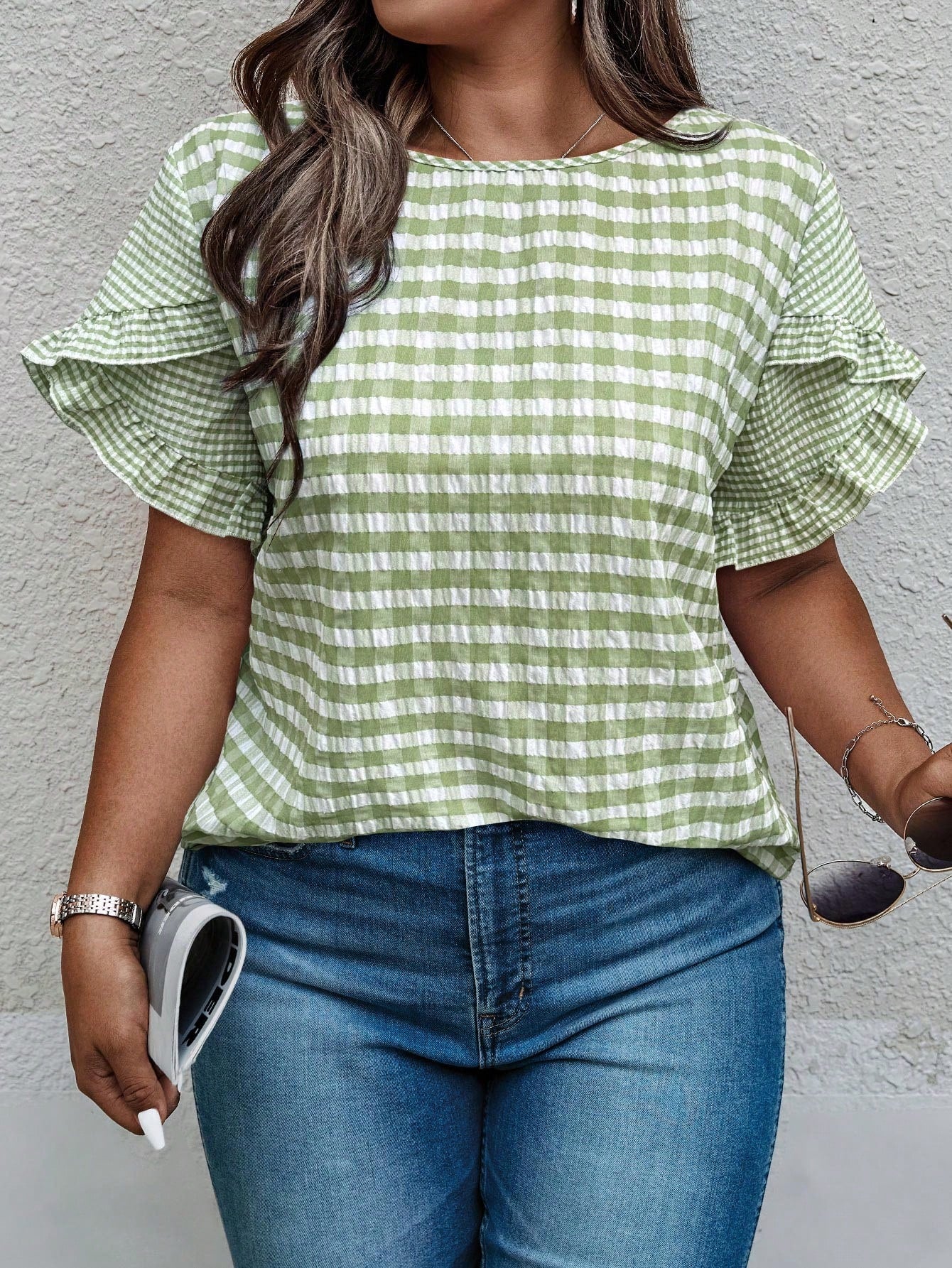 Blusa Plus Size Xadrez July