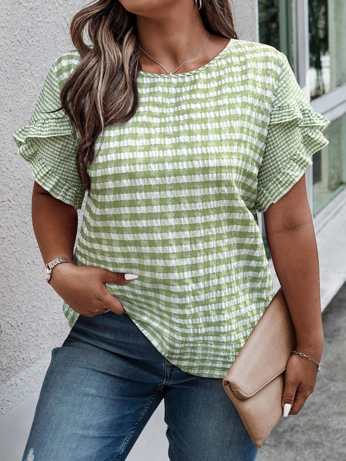 Blusa Plus Size Xadrez July