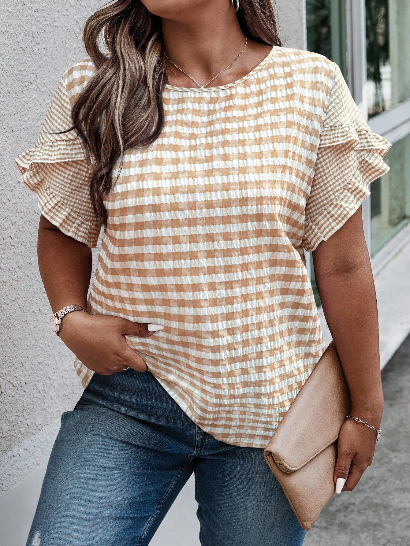 Blusa Plus Size Xadrez July