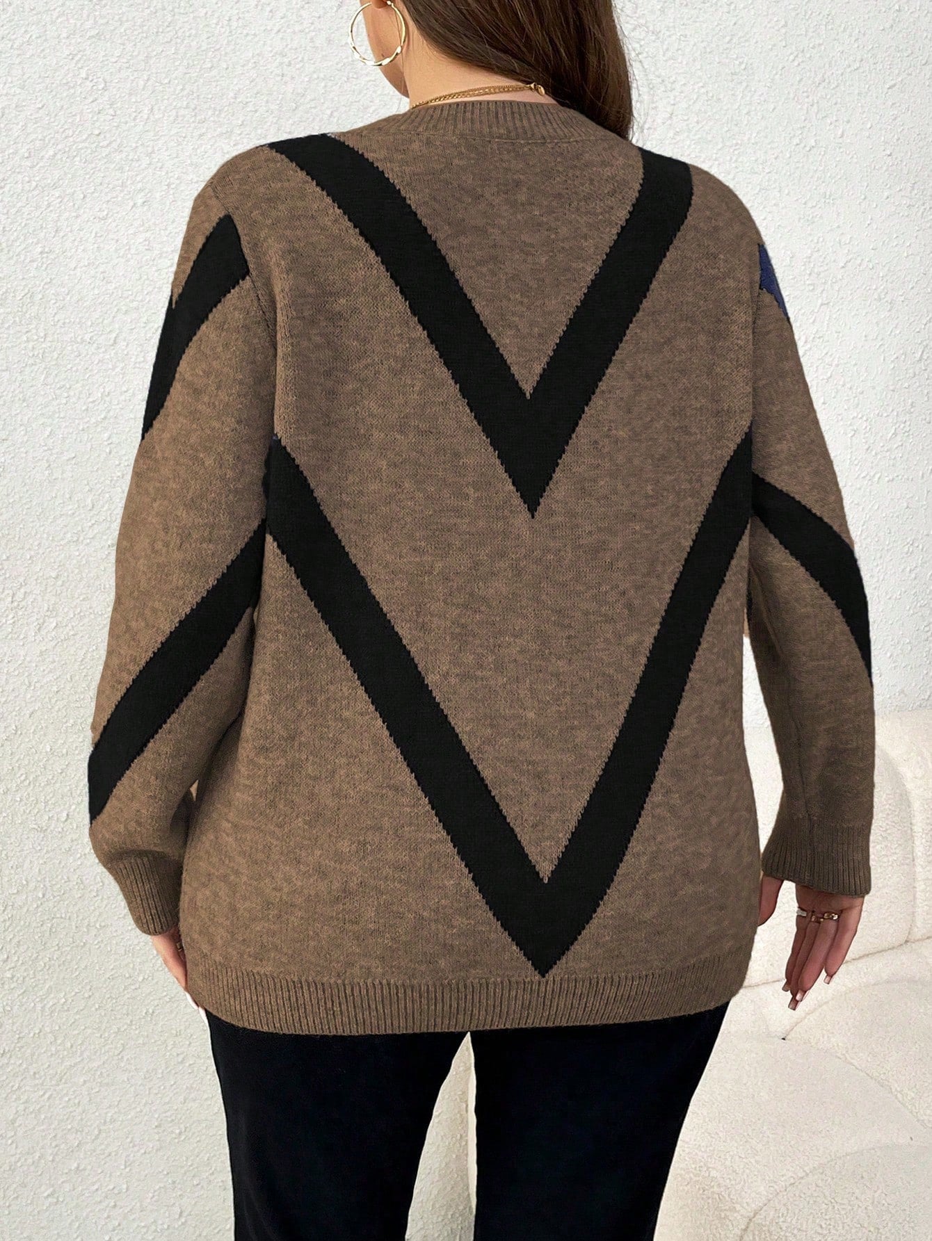 Suéter Plus Size De Tricô