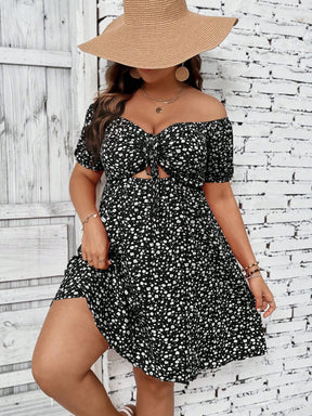 Vestido Ombro a Ombro Plus Size Emma