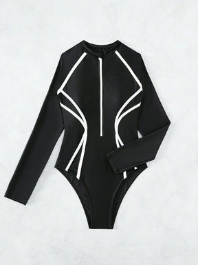 Maiô Zíper Frontal Binding