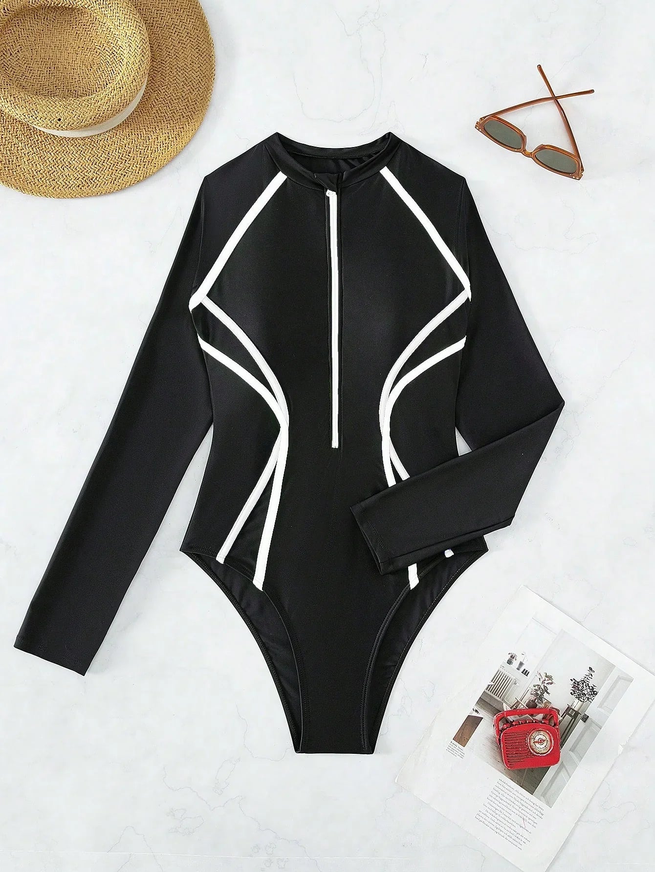 Maiô Zíper Frontal Binding