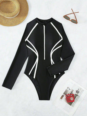 Maiô Zíper Frontal Binding