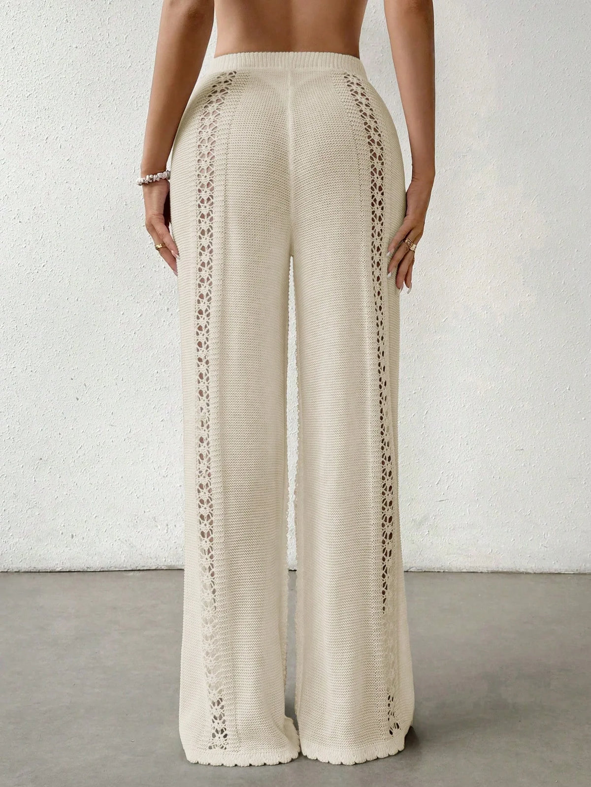 Calça Saída de Praia Crochê Tricotada