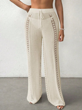 Calça Saída de Praia Crochê Tricotada