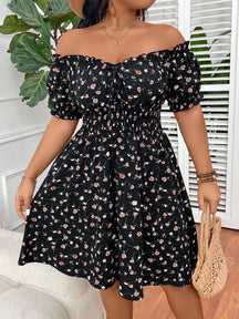 Vestido Ombro a Ombro Plus Size Grace