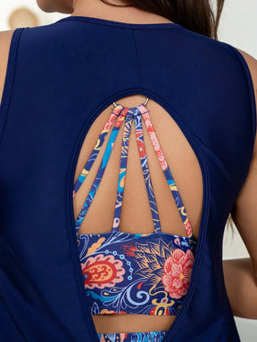 Tankini 3 Peças Plus Size Boêmia