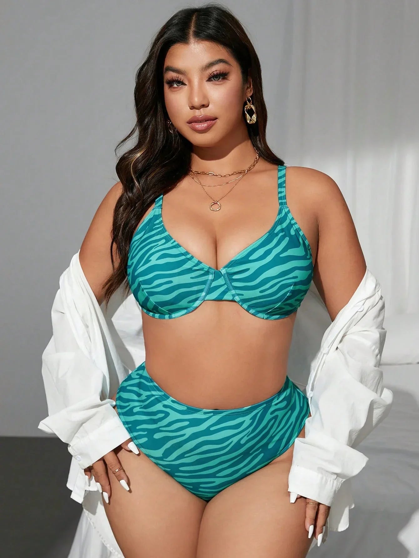 Biquíni Plus Size Zebra