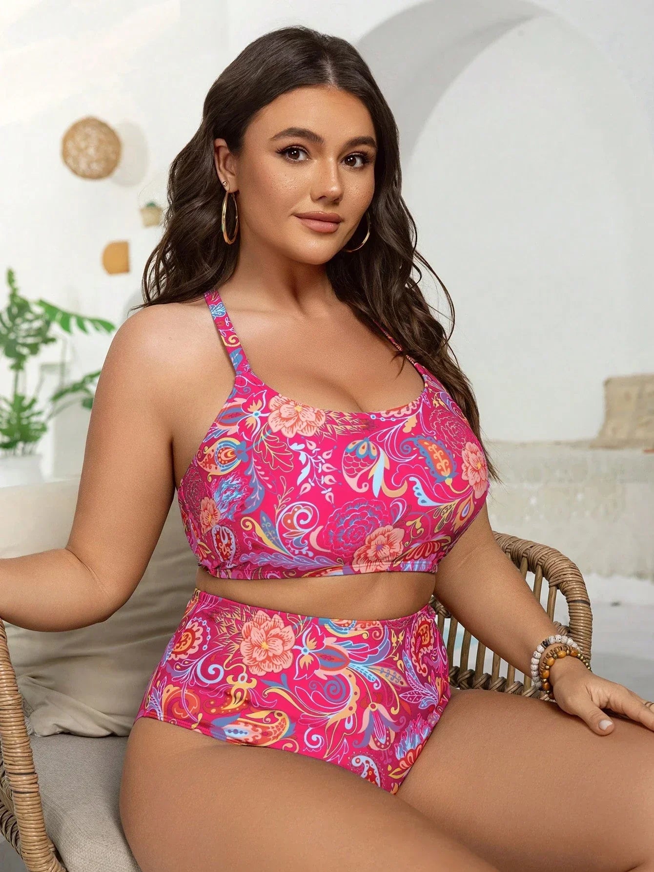 Tankini 3 Peças Plus Size Boêmia