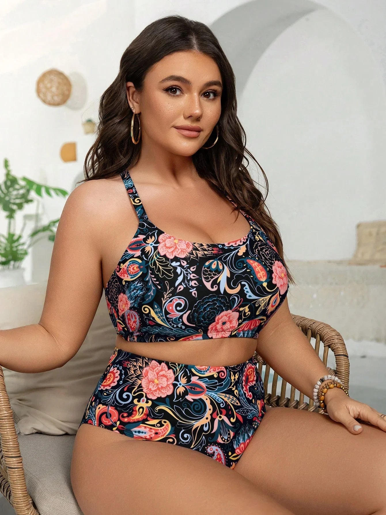 Tankini 3 Peças Plus Size Boêmia