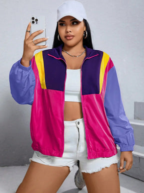 Corta-Vento Plus Size Zip Up