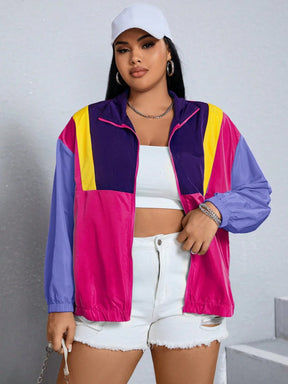 Corta-Vento Plus Size Zip Up