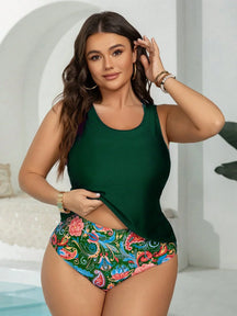 Tankini 3 Peças Plus Size Boêmia