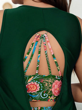 Tankini 3 Peças Plus Size Boêmia