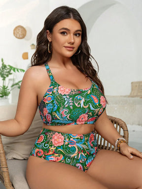 Tankini 3 Peças Plus Size Boêmia