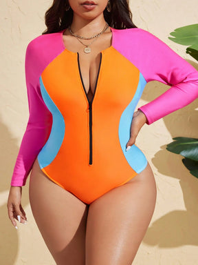 Maiô Plus Size Manga Longa