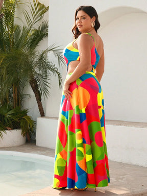 Conjunto Plus Size 2 Peças com Vestido Longo