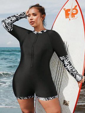Maiô de Lycra com Zíper Plus Size