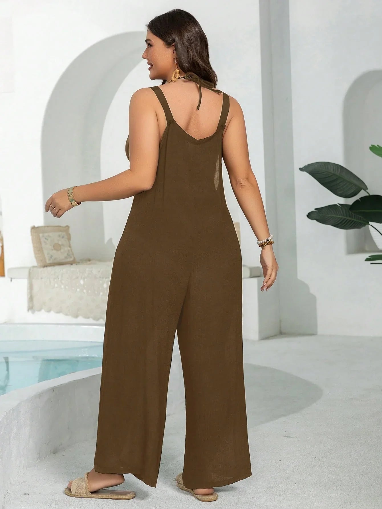 Macacão Saída Plus Size Slaydiva