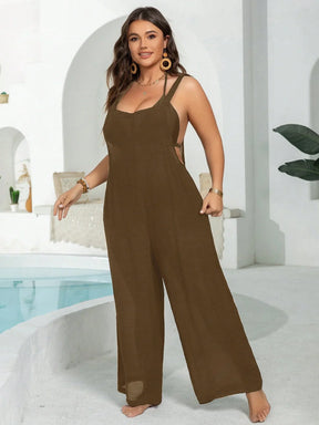 Macacão Saída Plus Size Slaydiva