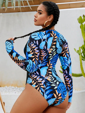 Maiô Plus Size Zíper na Frente