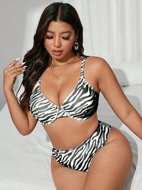 Biquíni Plus Size Zebra