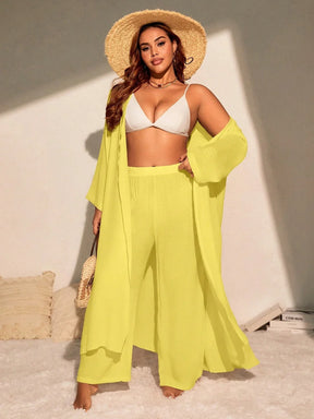 Saída 2 Peças Plus Size Casual