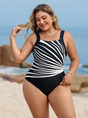 Maiô Plus Size Listrado Ana