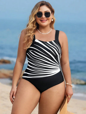 Maiô Plus Size Listrado Ana