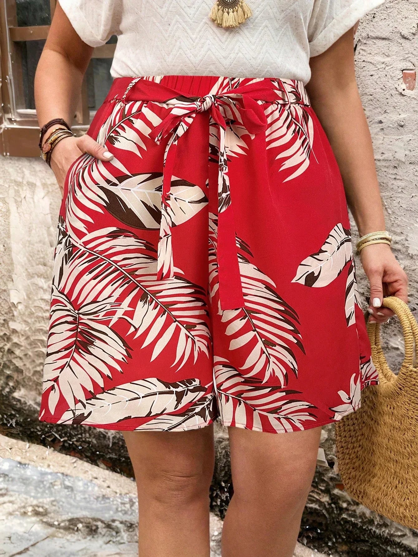 Shorts com Bolsos Plus Size