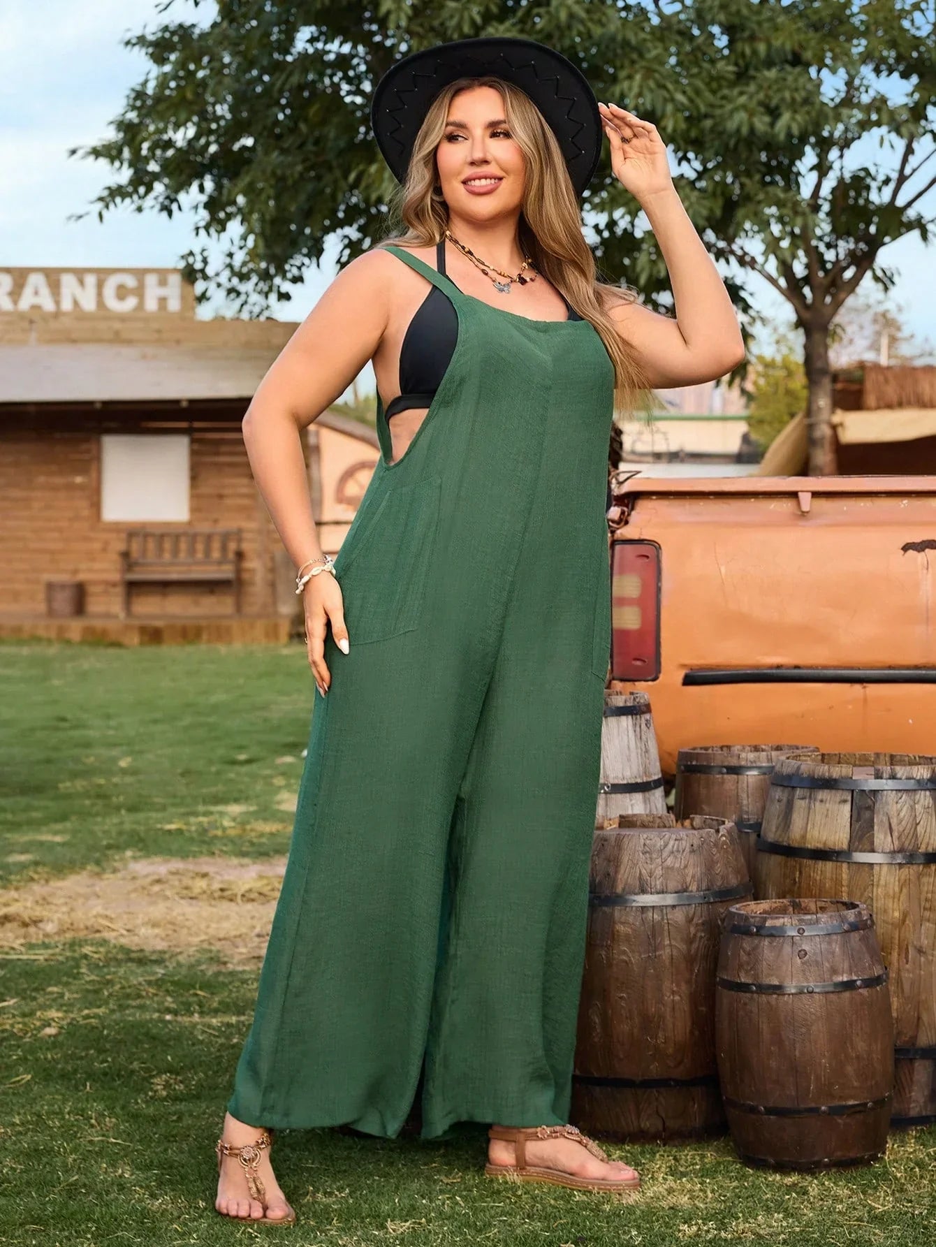 Macacão Saída Plus Size Slaydiva
