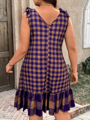 Vestido Xadrez Plus Size Kennedy