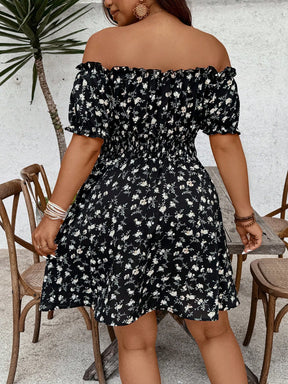 Vestido Ombro a Ombro Plus Size Grace