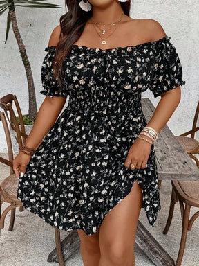 Vestido Ombro a Ombro Plus Size Grace