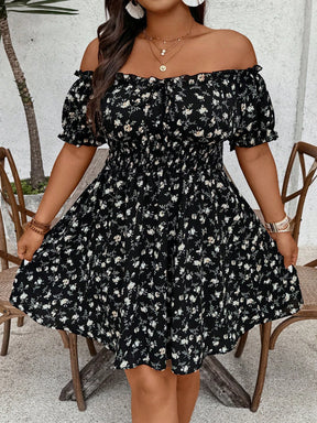 Vestido Ombro a Ombro Plus Size Grace