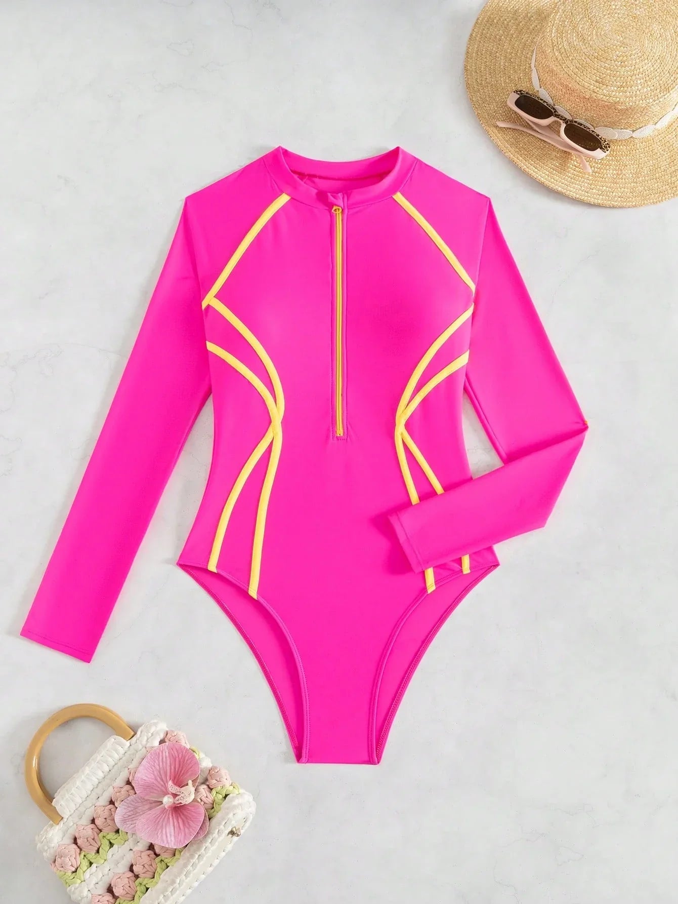 Maiô Zíper Frontal Binding