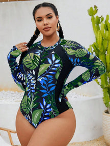 Maiô Plus Size Zíper na Frente