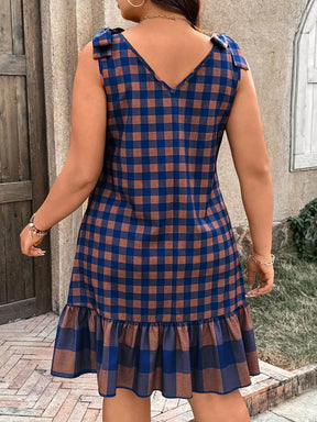 Vestido Xadrez Plus Size Kennedy