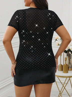 Camisa Plus Size Com Brilho Mariana