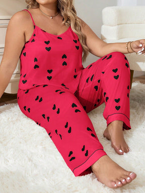 Pijama Plus Size Longo Coração