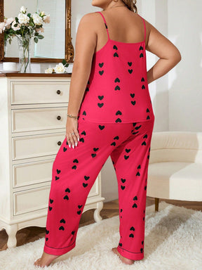 Pijama Plus Size Longo Coração