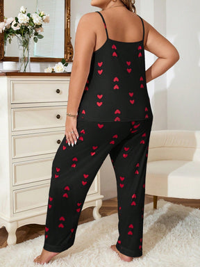 Pijama Plus Size Longo Coração