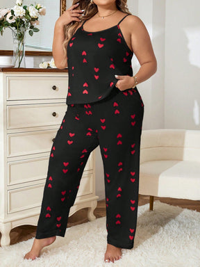 Pijama Plus Size Longo Coração