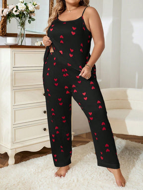 Pijama Plus Size Longo Coração