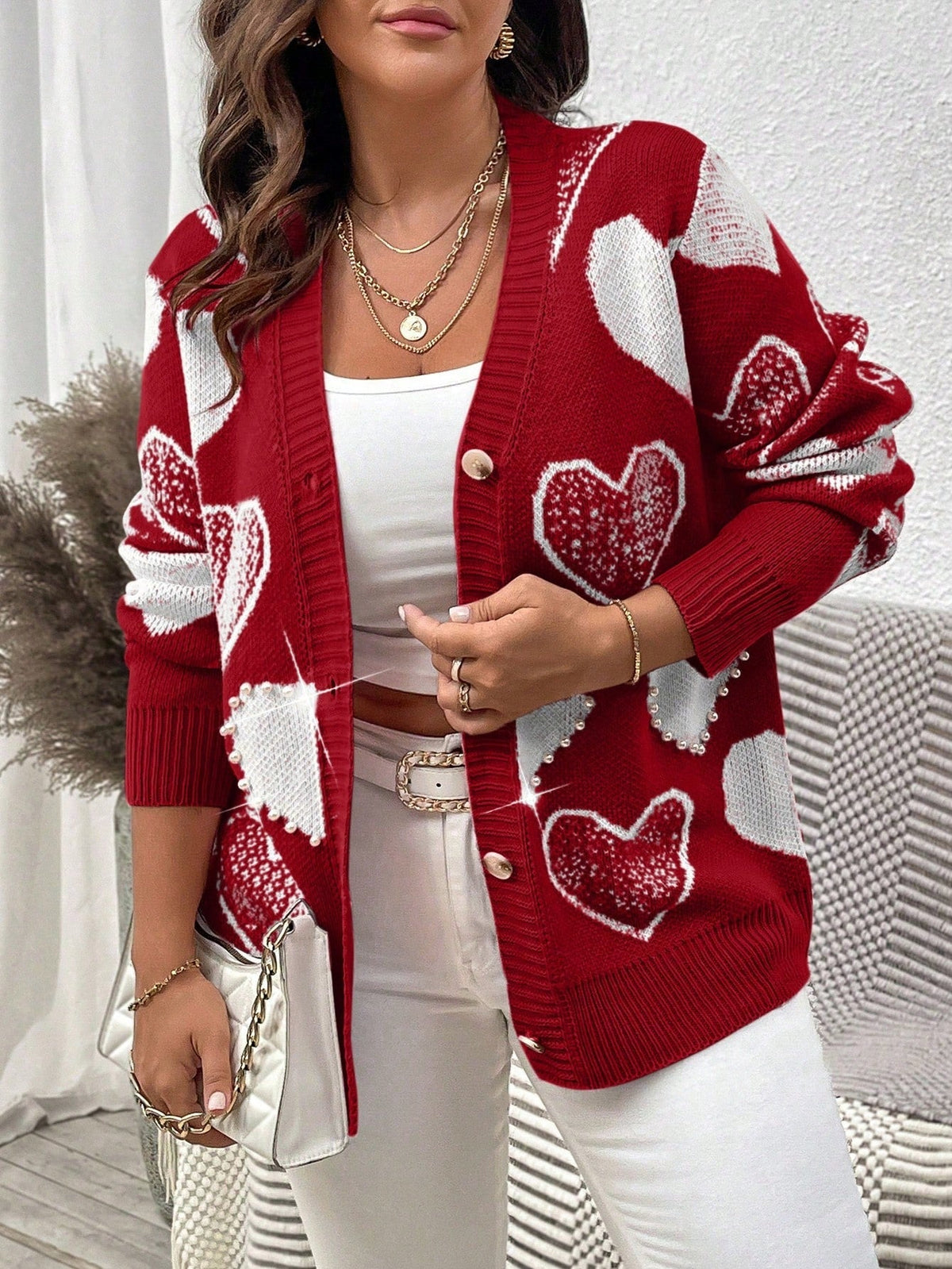 Cardigã Plus Size Coração