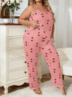 Pijama Plus Size Longo Coração