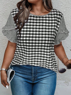 Blusa Plus Size Xadrez July