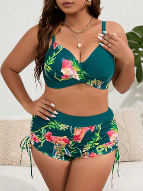 Biquíni Tropical Plus Size  - Elegância e Conforto Estampado